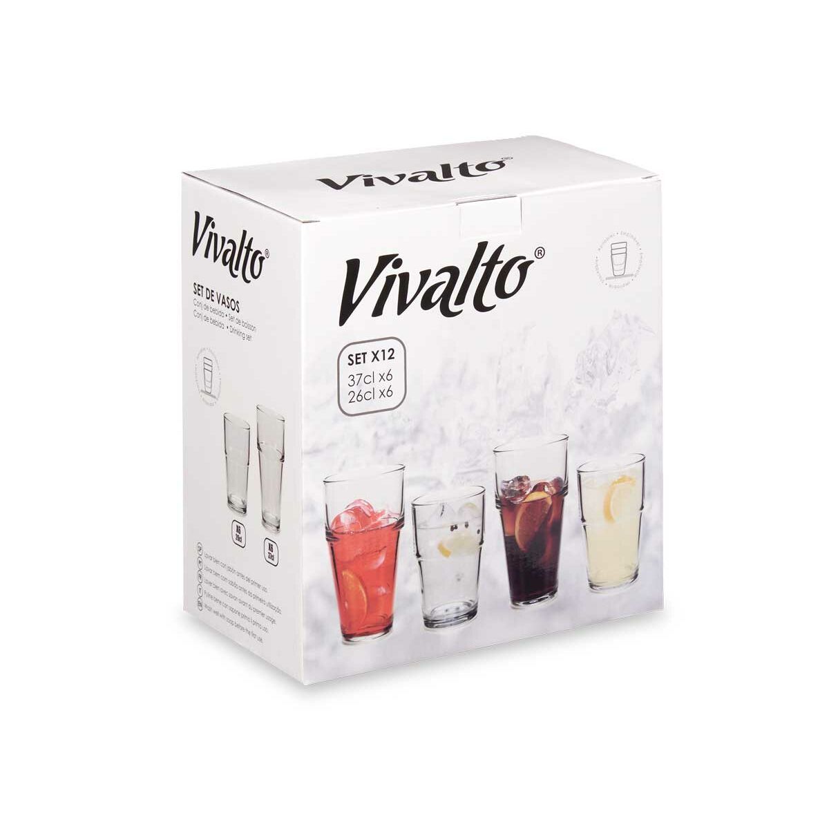 Set Čaša Vivalto Providan Staklo 260 ml 370 ml (4 kom.)